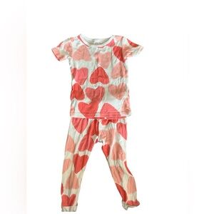 🩷Carter's Pink and White Pajama Set with Playful Heart Design